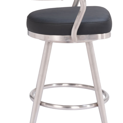 Vagur Swivel Barstool Black Barstools [TriadCommerceInc]   