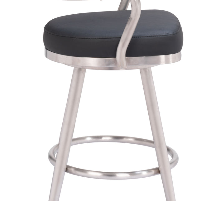 Vagur Swivel Barstool Black Barstools TriadCommerceInc   