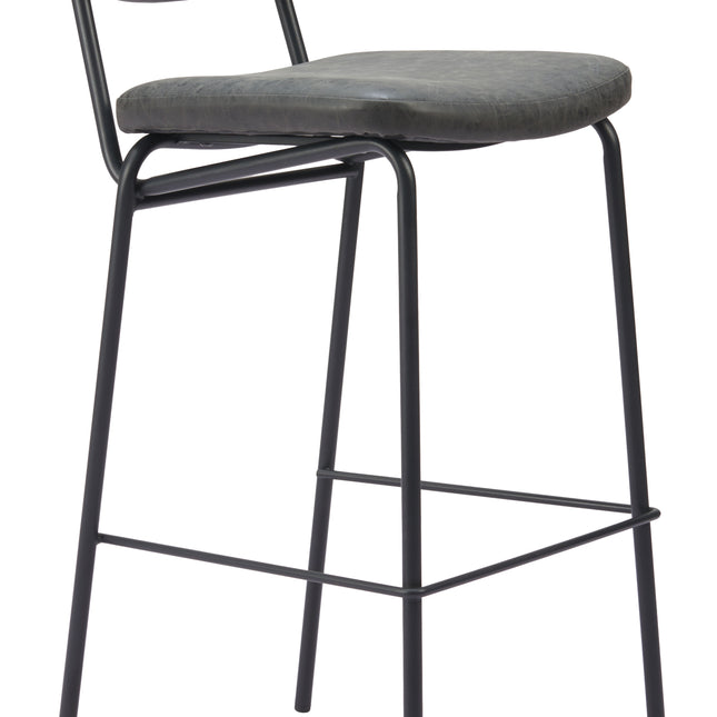 Charon Barstool (Set of 2) Vintage Black Barstools TriadCommerceInc Default Title  