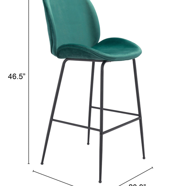 Miles Barstool Green Barstools TriadCommerceInc   