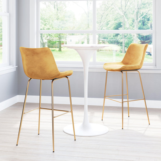 Tony Barstool Yellow & Gold Barstools TriadCommerceInc   