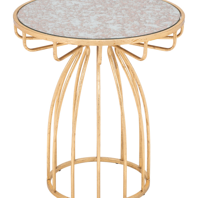 Silo Side Table Gold Side Tables TriadCommerceInc   