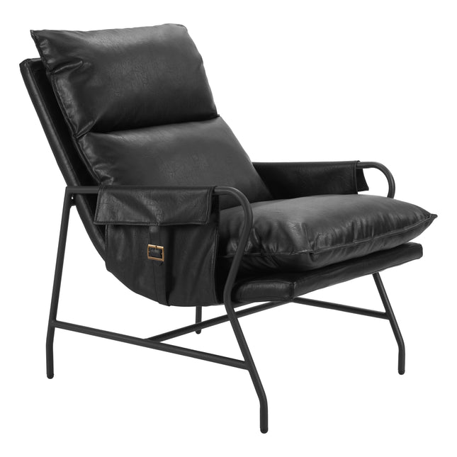 Halaus Accent Chair Black Chairs [TriadCommerceInc]   