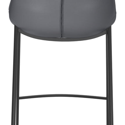 Magnus Counter Stool (Set of 2) Dark Gray & Black Counter Stools [TriadCommerceInc]   