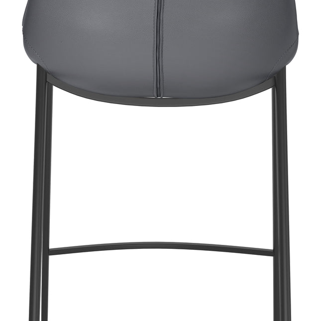 Magnus Counter Stool (Set of 2) Dark Gray & Black Counter Stools TriadCommerceInc   