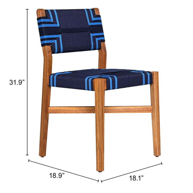 Serene Dining Chair Blue Seating TriadCommerceInc   