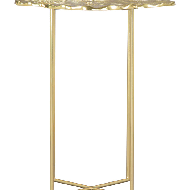 Lotus Side Table Gold Side Tables TriadCommerceInc   