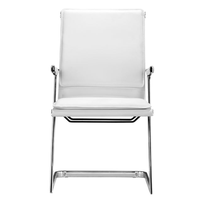 Lider Plus Conference Chair (Set of 2) White Chairs [TriadCommerceInc]   