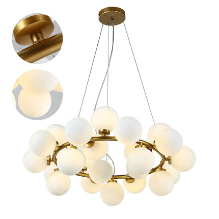 Luna Modern Glass Globe Chandelier Chandeliers TriadCommerceInc   