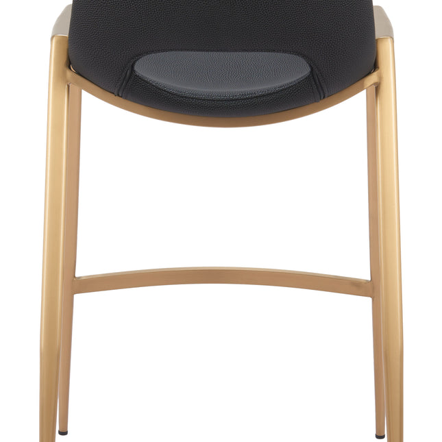 Desi Counter Stool (Set of 2) Black & Gold Counter Stools TriadCommerceInc   