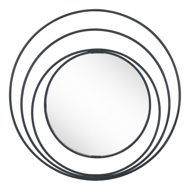 Luna Round Mirror Black Mirrors [TriadCommerceInc]   