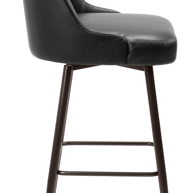 Keppel Swivel Barstool Black & Bronze Barstools TriadCommerceInc   