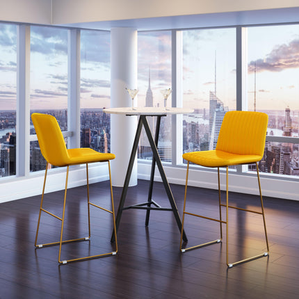 Mode Barstool (Set of 2) Yellow Barstools [TriadCommerceInc]   