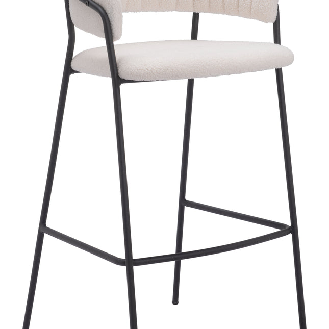 Josephine Barstool (Set of 2) Cream Barstools TriadCommerceInc Default Title  