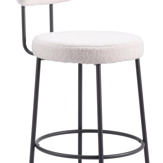 Blanca Counter Stool (Set of 2) Ivory Counter Stools TriadCommerceInc   