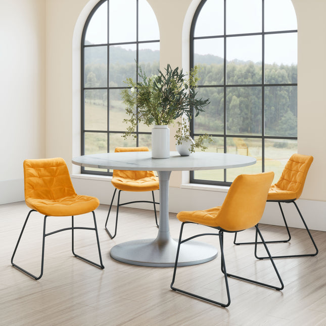 Tammy Dining Chair (Set of 2) Yellow Chairs TriadCommerceInc   