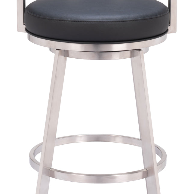 Gimsby Swivel Barstool Black Barstools TriadCommerceInc   