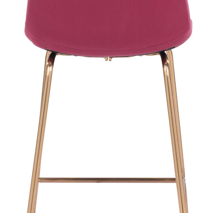 Tony Counter Stool Red & Gold Counter Stools TriadCommerceInc   