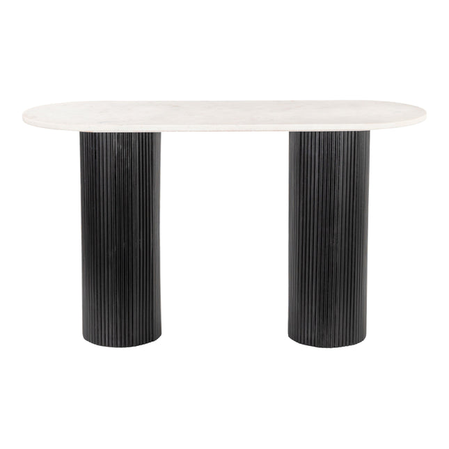Izola Console Table White & Black Console Tables [TriadCommerceInc]   