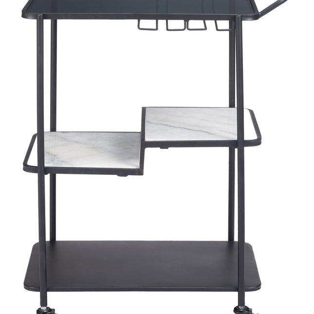 Constanza Bar Cart Black Storage TriadCommerceInc   