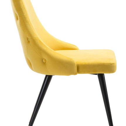 Piccolo Dining Chair (Set of 2) Yellow Chairs [TriadCommerceInc]   