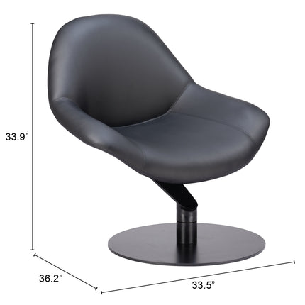 Poole Accent Chair Black Chairs [TriadCommerceInc]   