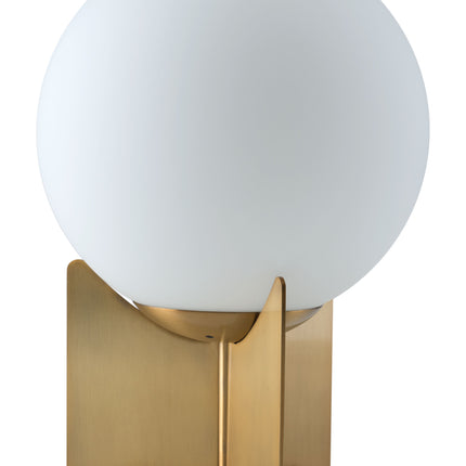 Pearl Table Lamp White & Brass Table Lamps TriadCommerceInc   