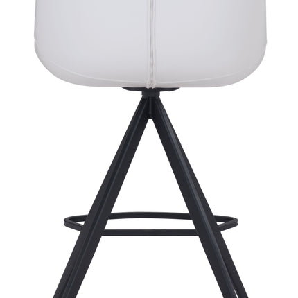 Aki Counter Stool (Set of 2) White & Black Counter Stools TriadCommerceInc   