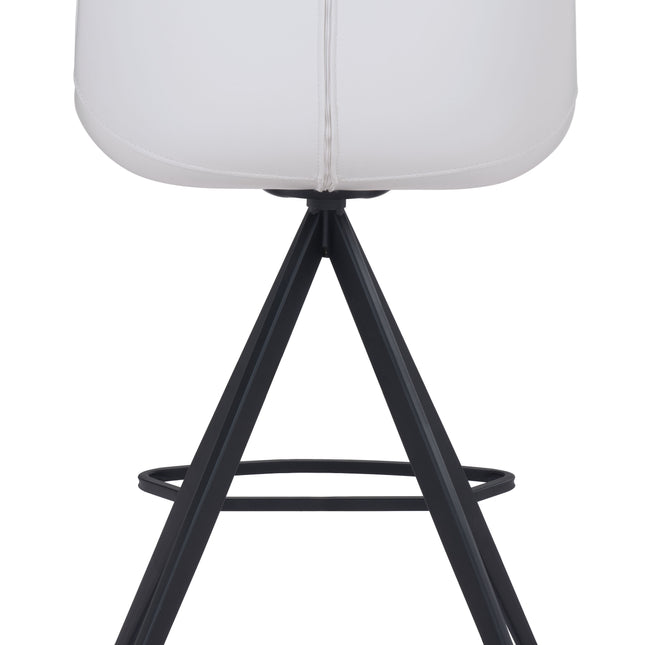 Aki Counter Stool (Set of 2) White & Black Counter Stools TriadCommerceInc   