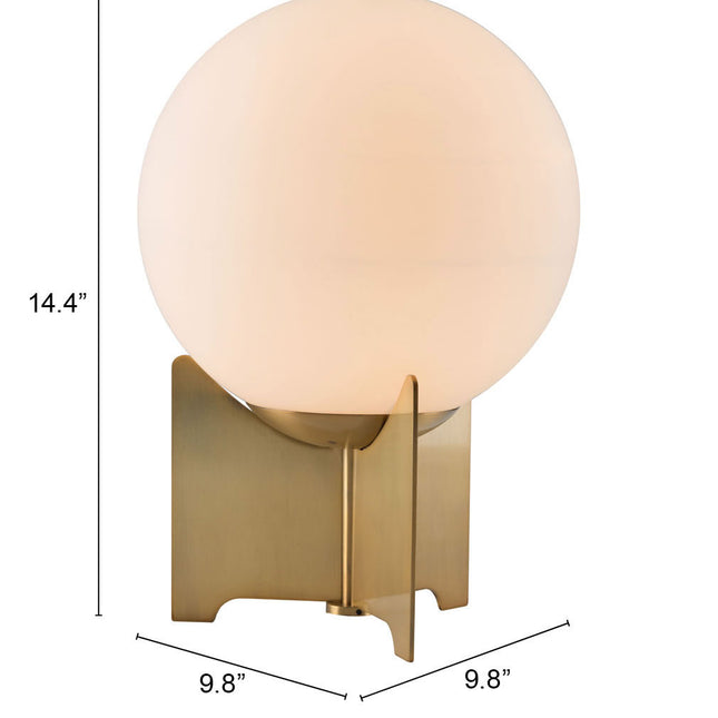 Pearl Table Lamp White & Brass Table Lamps TriadCommerceInc   