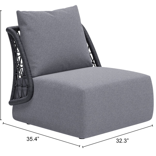 Mekan Accent Chair Gray Seating TriadCommerceInc   