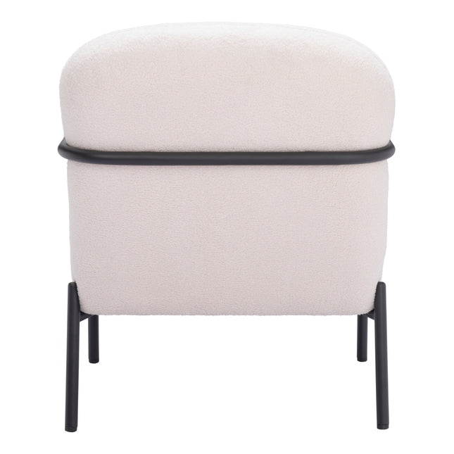 Chicago Accent Chair Ivory Chairs [TriadCommerceInc]   