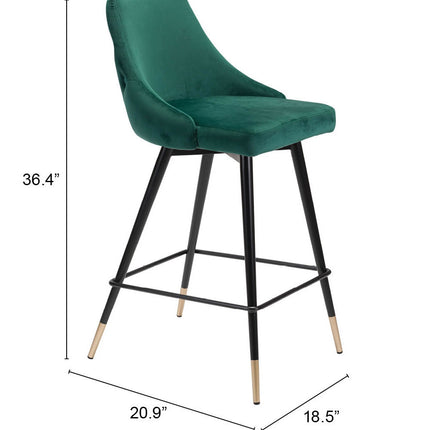 Piccolo Counter Stool Green Counter Stools TriadCommerceInc   