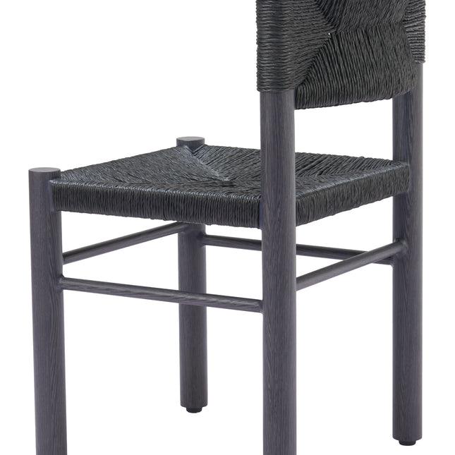 Iska Dining Chair (Set of 2) Black Seating TriadCommerceInc   