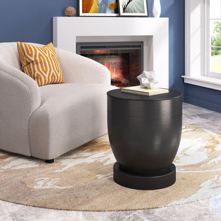 Baku Side Table Black Side Tables TriadCommerceInc   