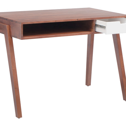 Linea Desk Walnut Desks [TriadCommerceInc]   