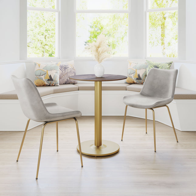 Alto Bistro Table Brown & Gold Tables TriadCommerceInc   