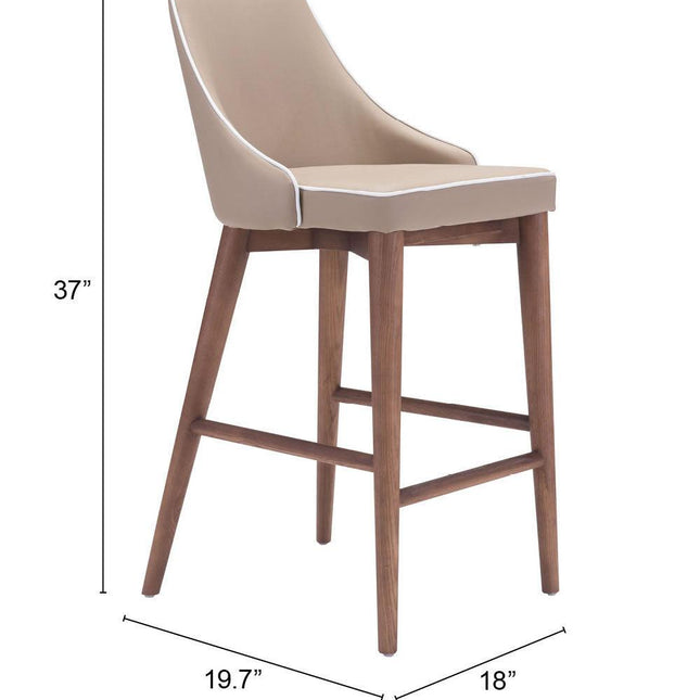 Moor Counter Stool Beige Counter Stools TriadCommerceInc   