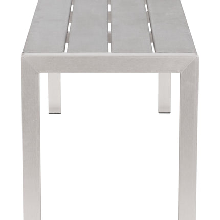 Metropolitan Double Bench Gray & Silver Seating [TriadCommerceInc]   