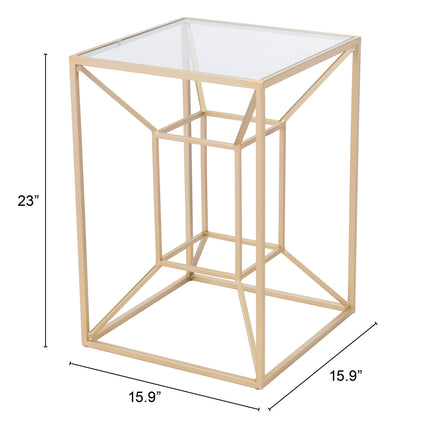 Canyon Side Table Gold Side Tables [TriadCommerceInc]   