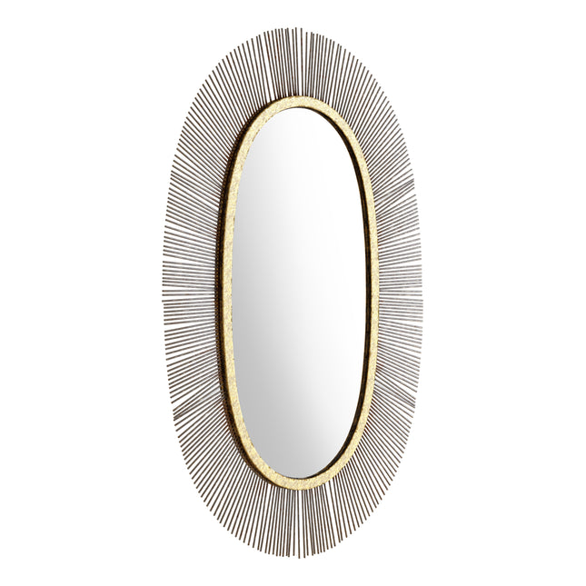 Juju Oval Mirror Black & Gold Mirrors [TriadCommerceInc] Default Title  