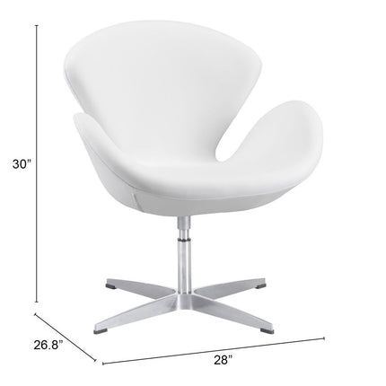 Pori Accent Chair White Chairs TriadCommerceInc   