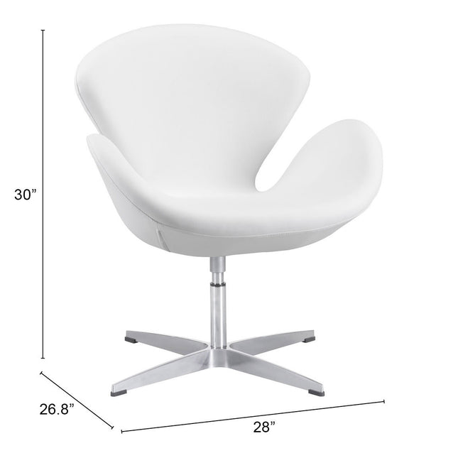 Pori Accent Chair White Chairs TriadCommerceInc   