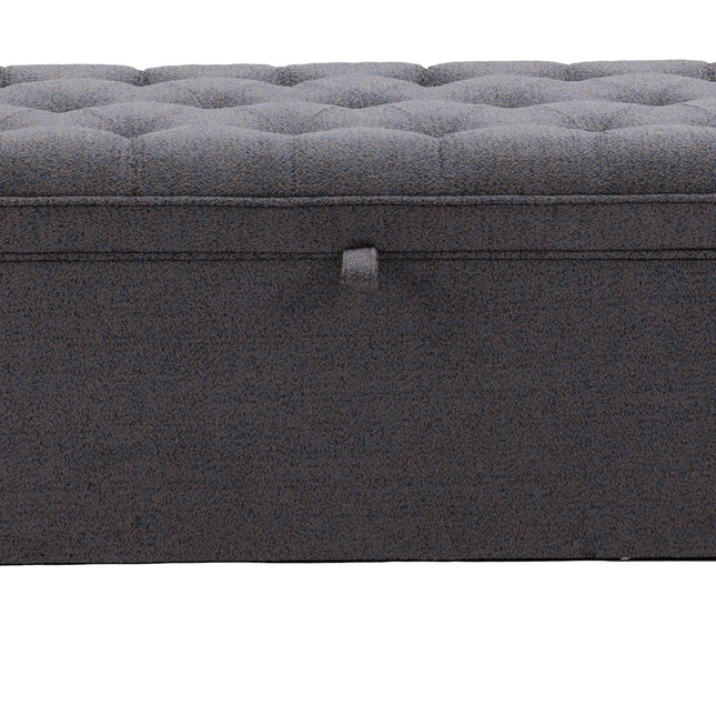 Halifax Storage Bench Gravel Gray Benches TriadCommerceInc   