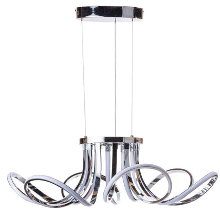 6 Petal Flower LED Strip Chandelier // Chrome and Dimmable Chandeliers-Pendants-Hanging Lights [TriadCommerceInc]   