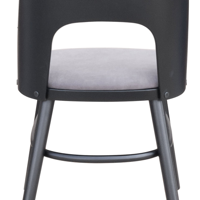 Iago Dining Chair (Set of 2) Gray & Black Chairs TriadCommerceInc   