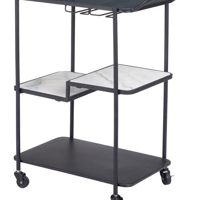 Constanza Bar Cart Black Storage TriadCommerceInc   