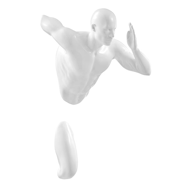 White Wall Runner 20" Man Sculpture Sculpture TriadCommerceInc   