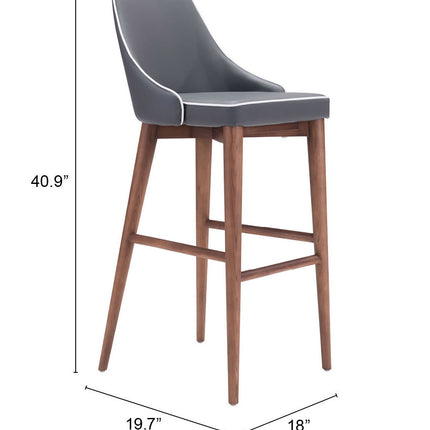 Moor Barstool Dark Gray Barstools TriadCommerceInc   