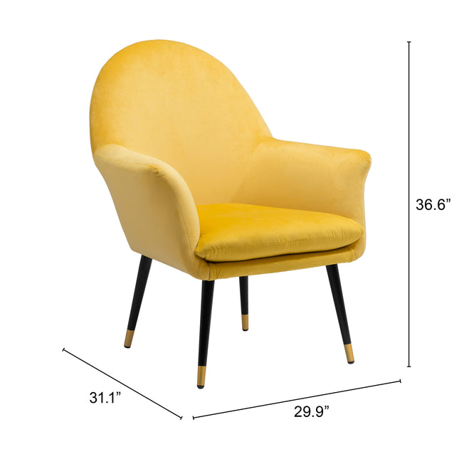 Alexandria Accent Chair Yellow Chairs TriadCommerceInc   